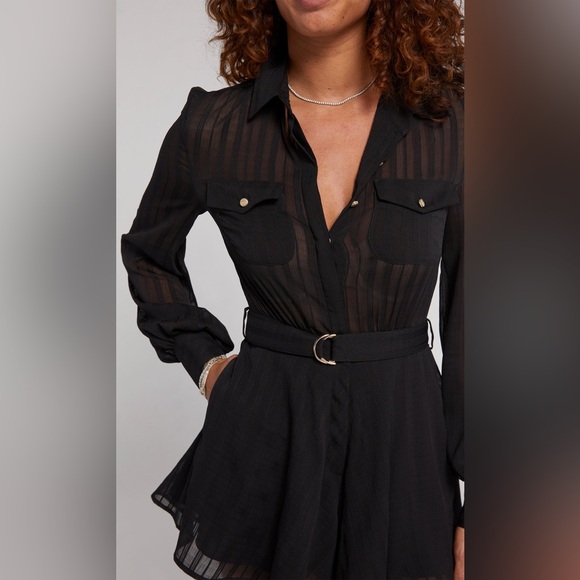 NWT generation love Pinstripe Voile Saia Romper - Picture 11 of 16